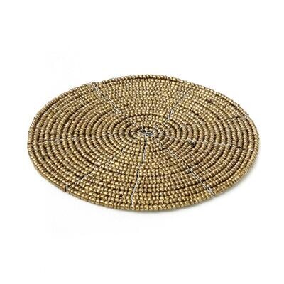The Beaded Coaster - Gold or black