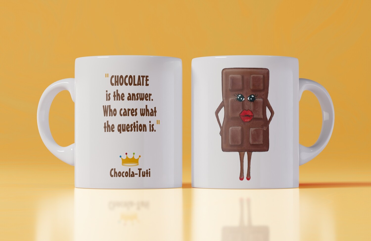 Koffiemok 'Chocolate is the answer, who cares what the quesstion is'