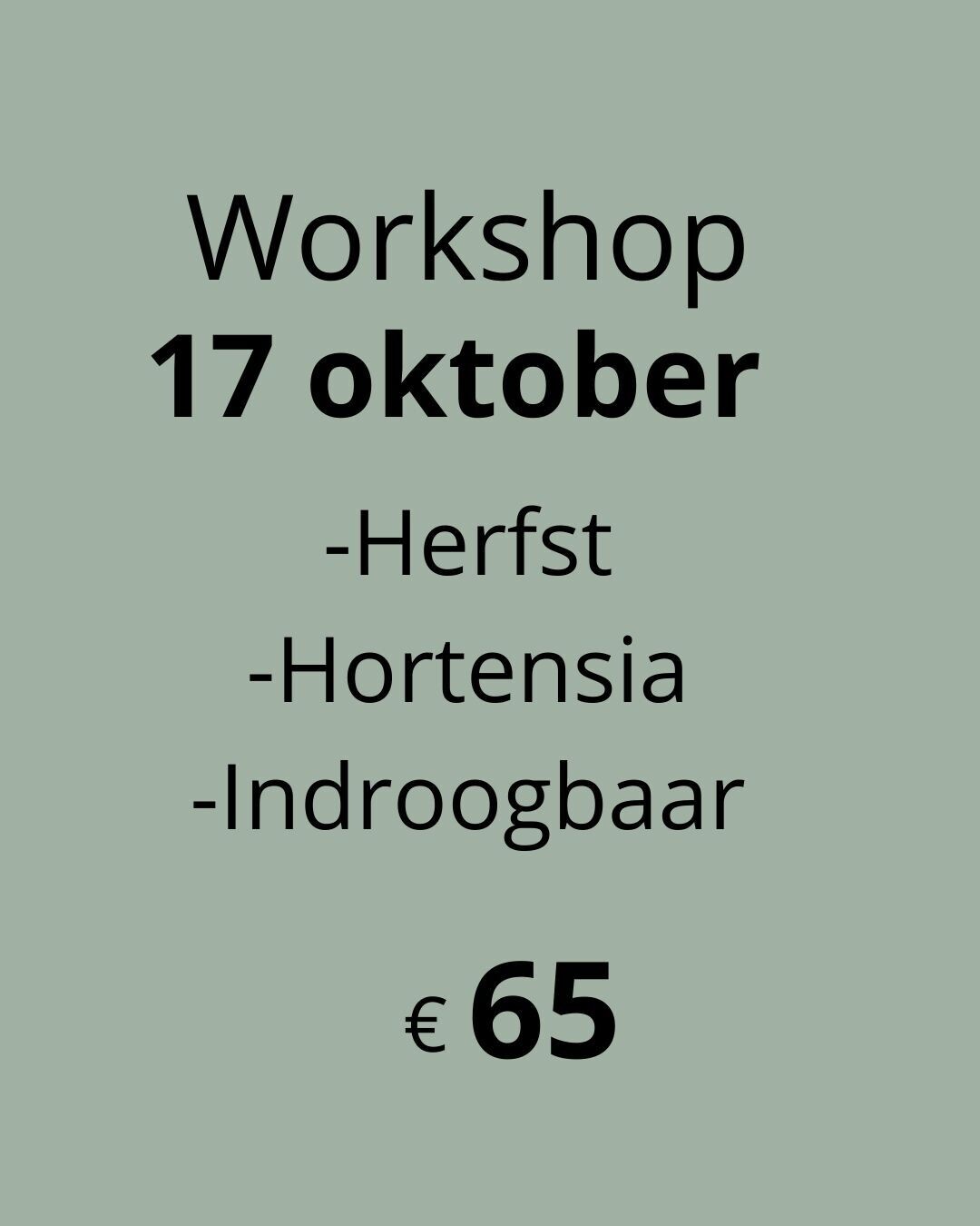 Workshop 17 Oktober