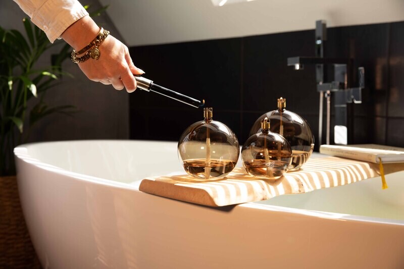 Olielamp Bol Champagne Beige