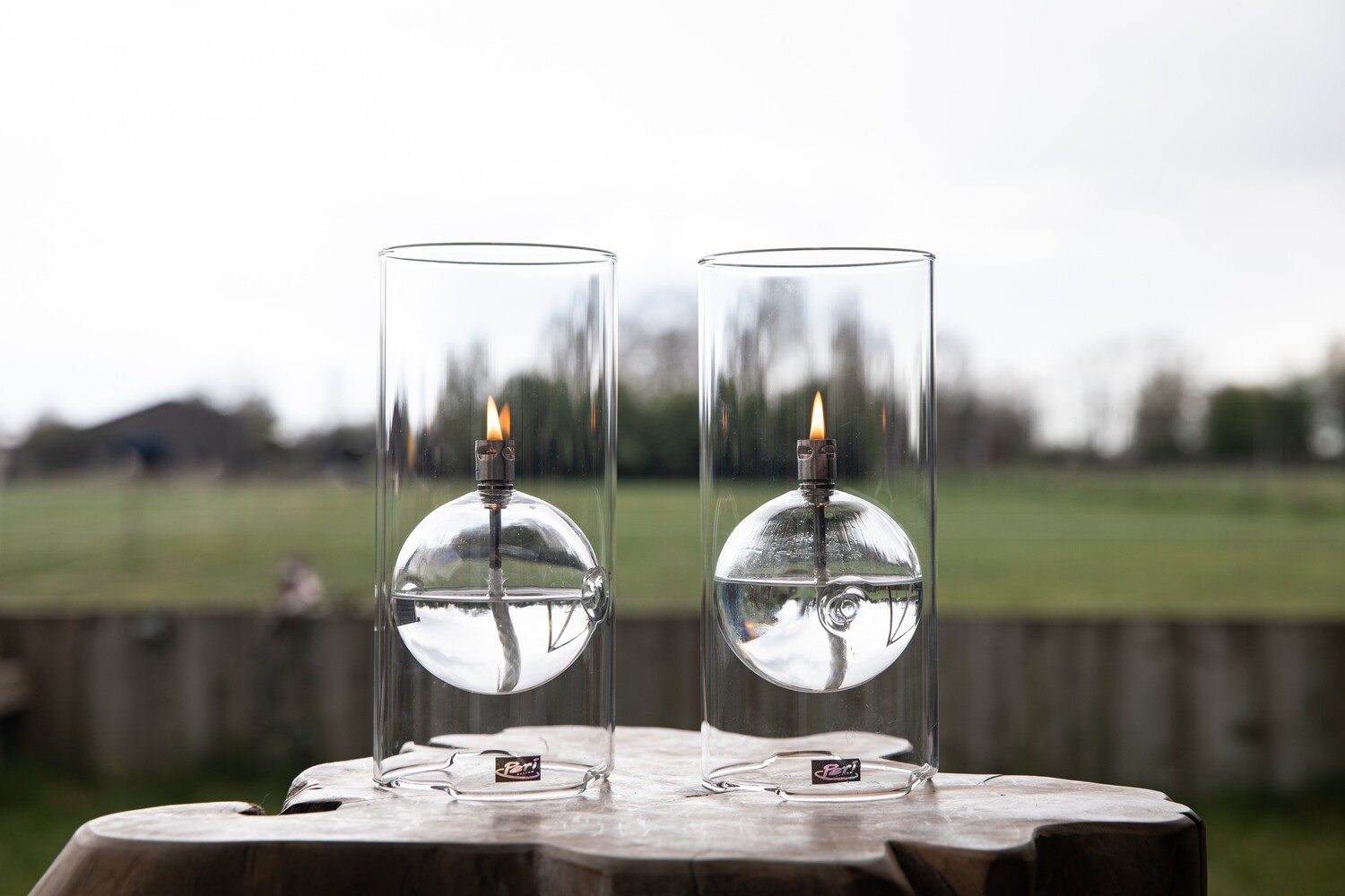 Olielamp Windlicht met bol