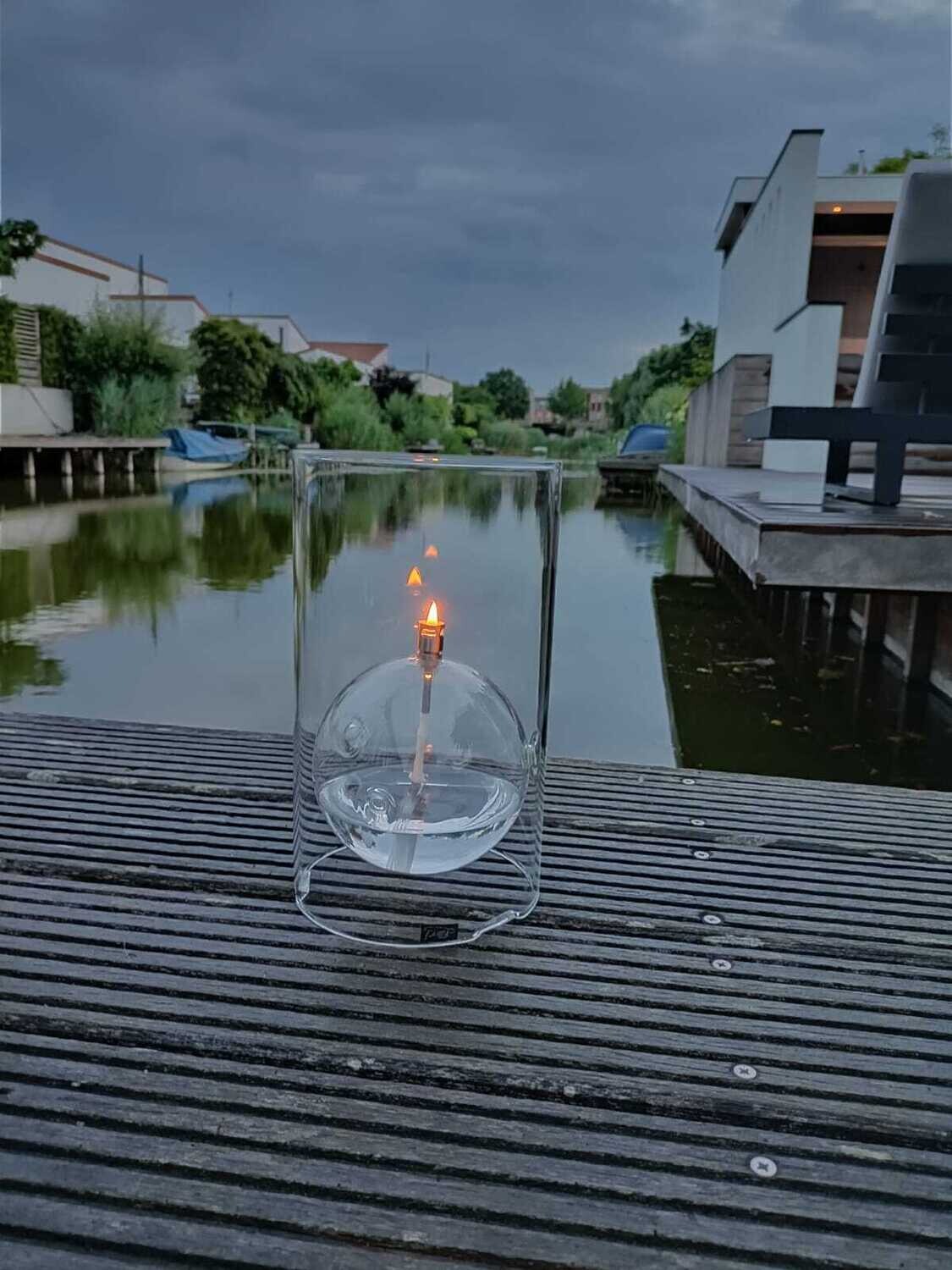 Olielamp Windlicht met bol