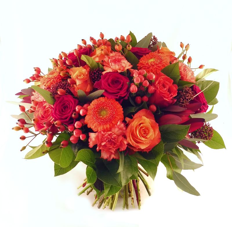 Boeket oranje/rood