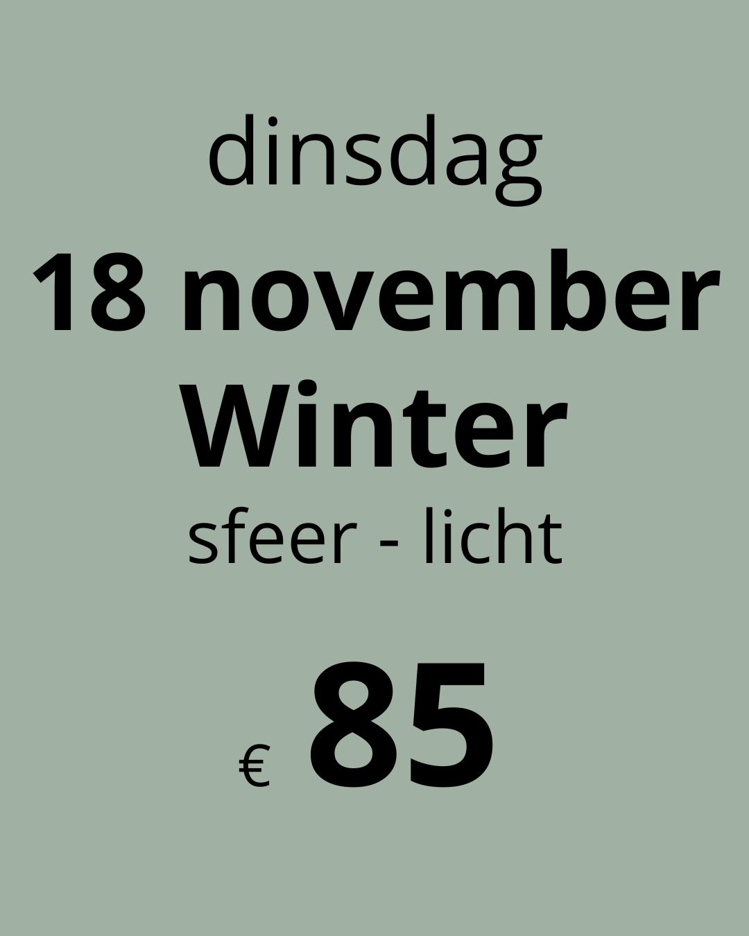 Workshop 18 november