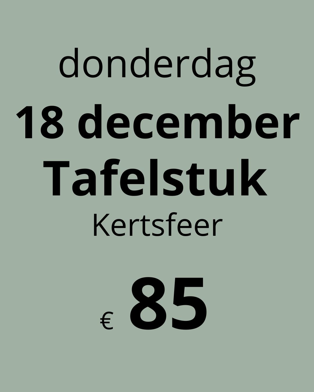 Workshop 18 december