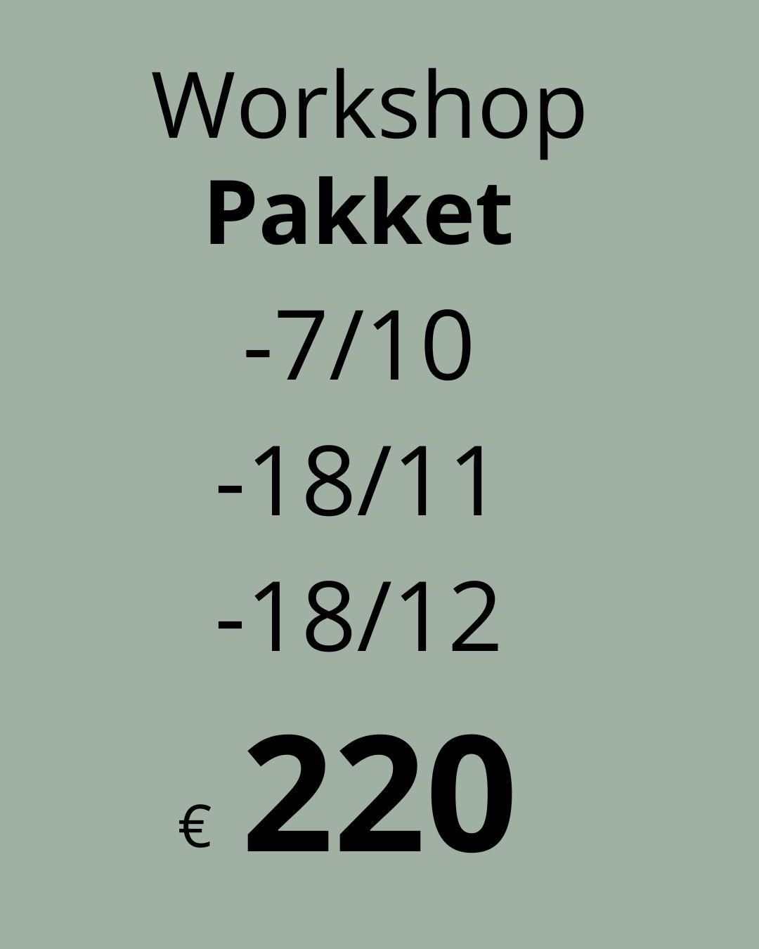 Workshop pakket