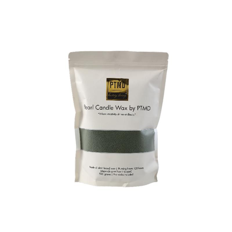 Candle wax groen glas