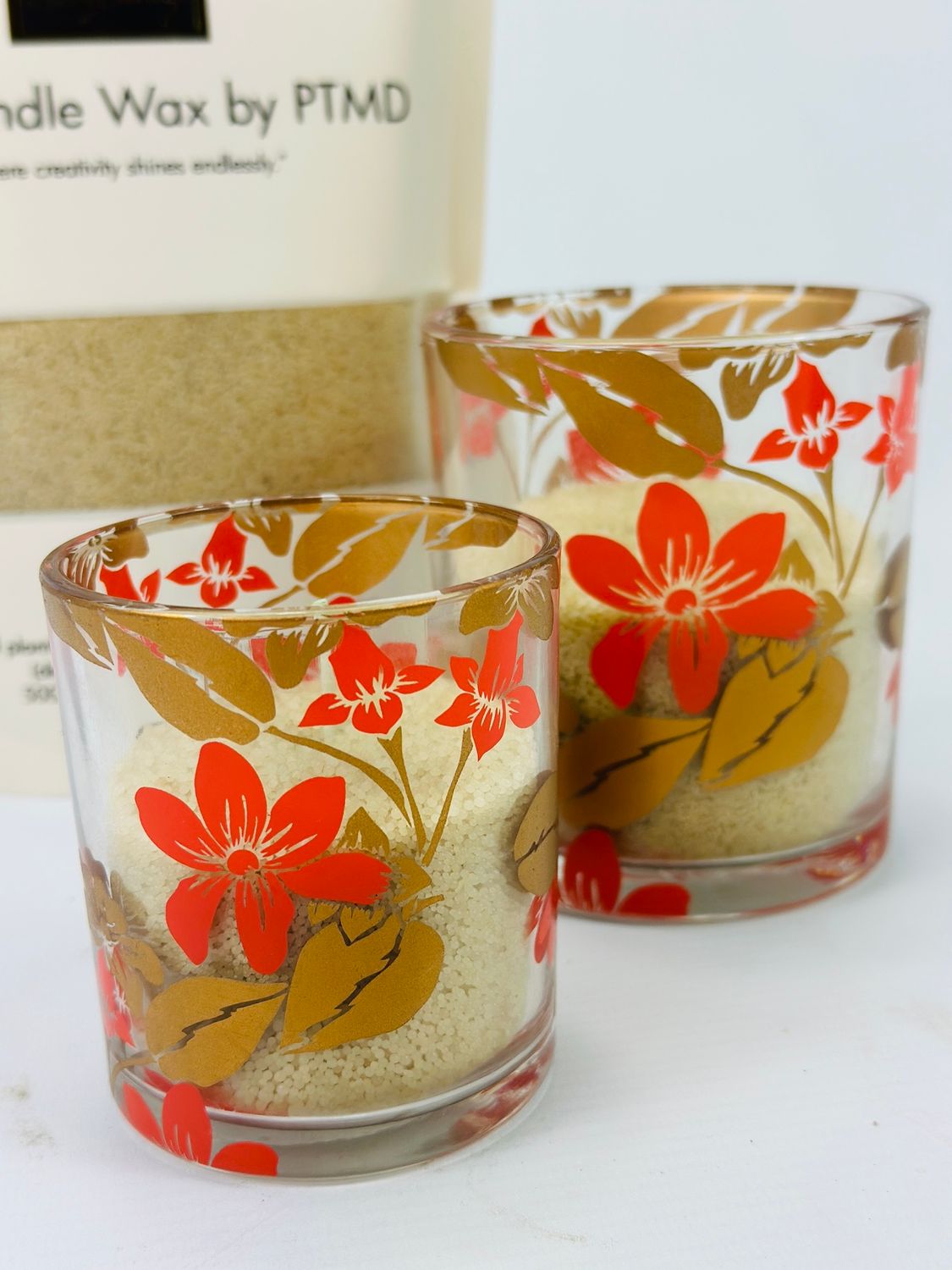 Candle wax oranje/goud