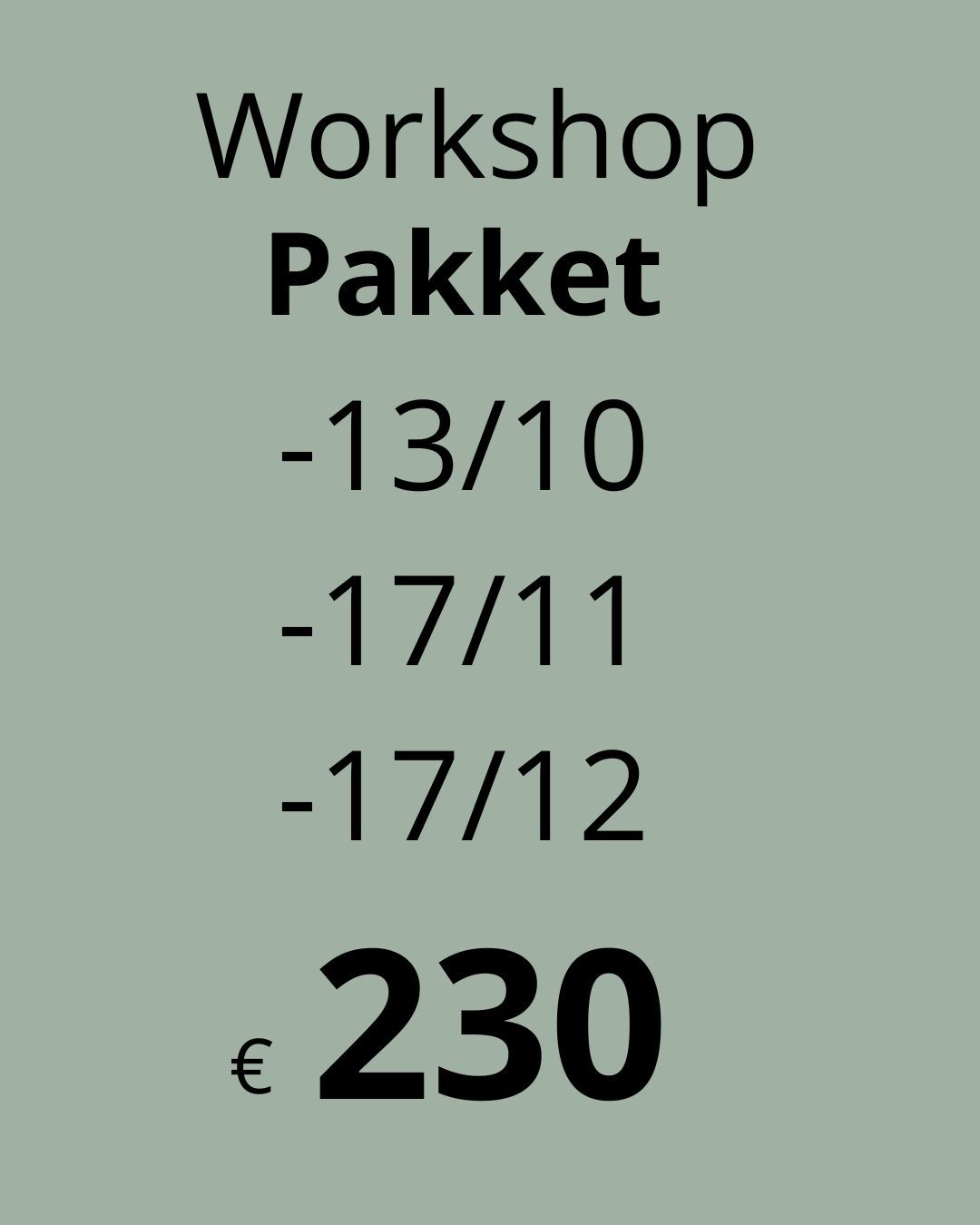 Workshop pakket
