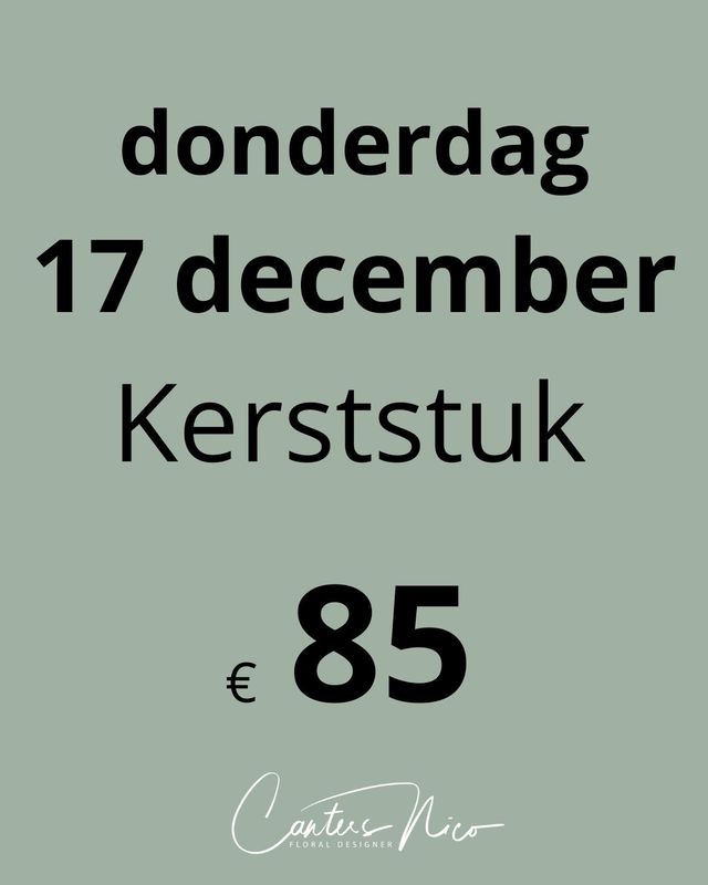 Workshop 17 december