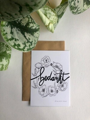 Wenskaart ‘Bedankt’
