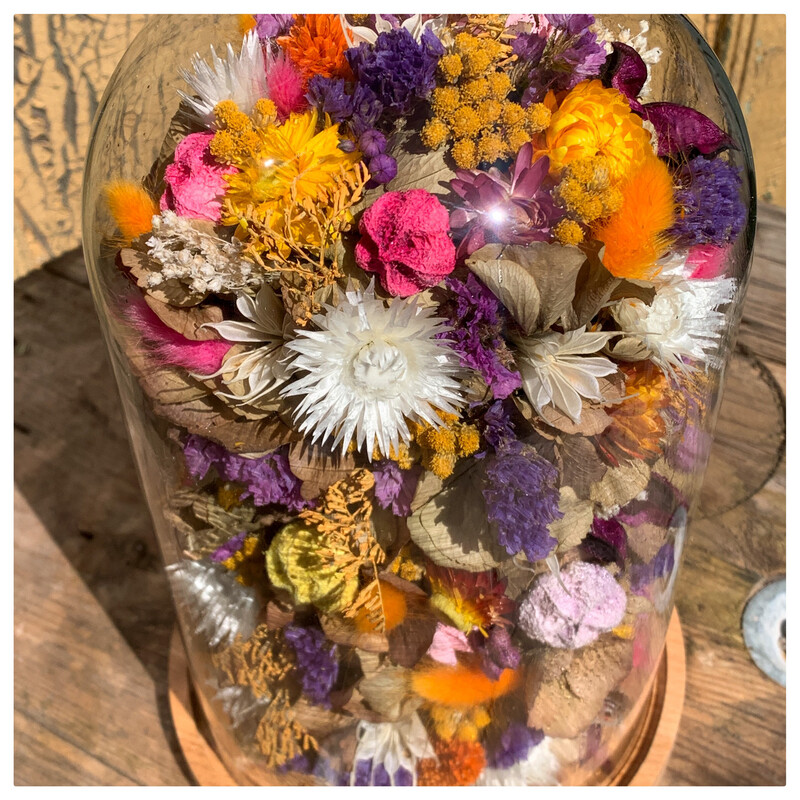 Workshop stolp vol droogbloemen