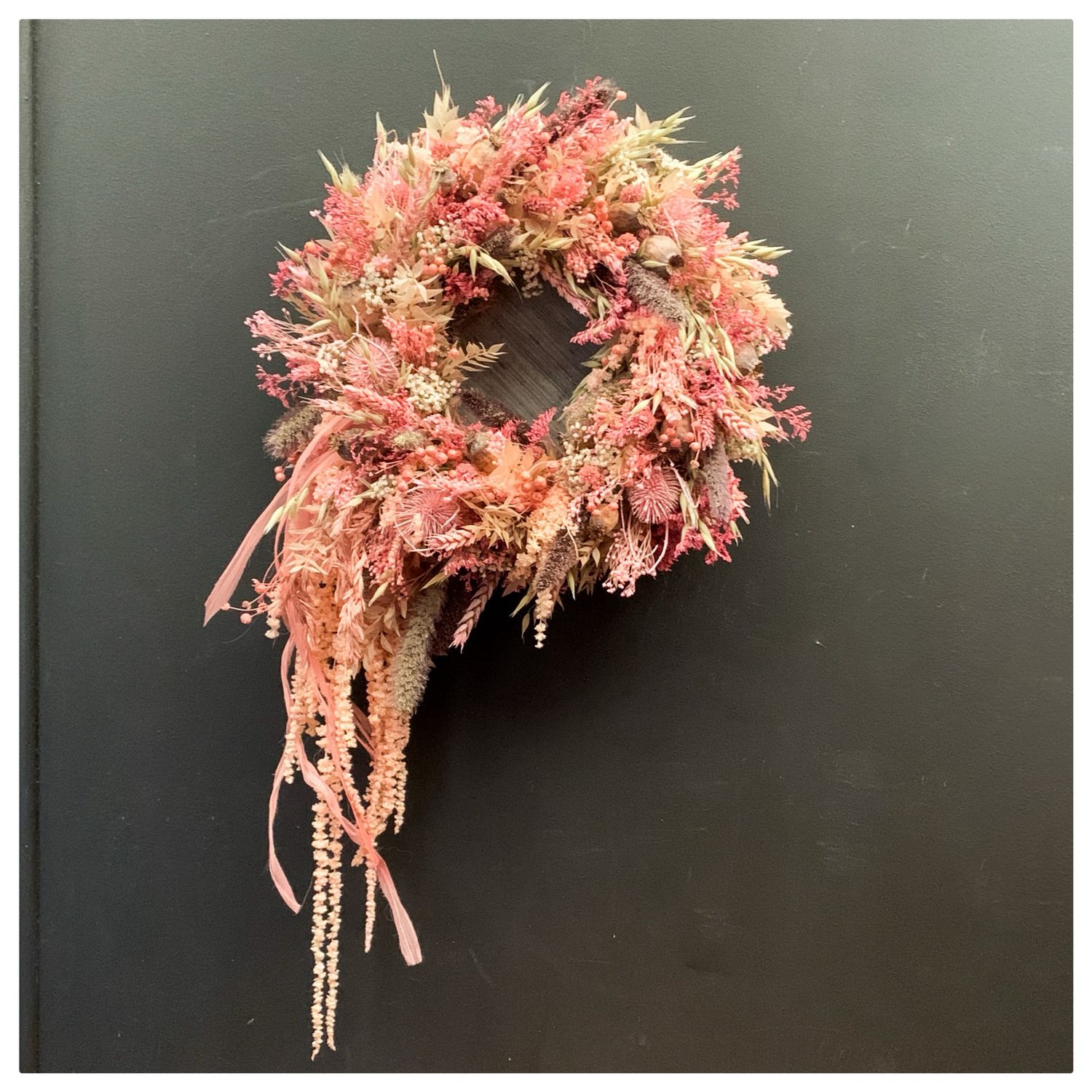 Workshop krans droogbloemen