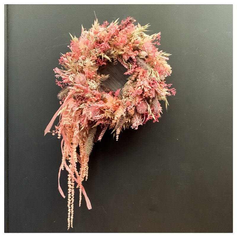 Workshop krans droogbloemen
