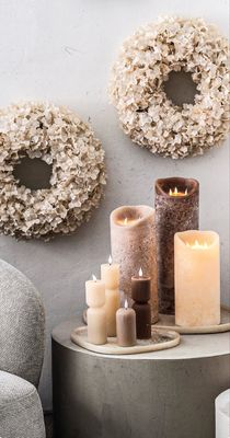 Led Light candle New Rustic ivory movable flame