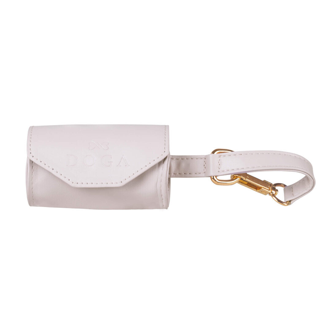 Hondenpoepzakhouder Taupe met Goud