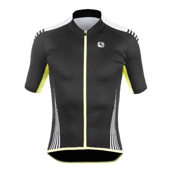 Giordana trui k.m. Sahara Black-White-Yellow Fluo maat L