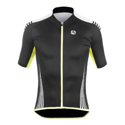 Giordana trui k.m. Sahara Black-White-Yellow Fluo maat XL
