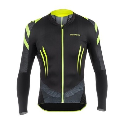 Giordana trui l.m. EXO System Compression Black-Yellow Fluo - maat 2XL