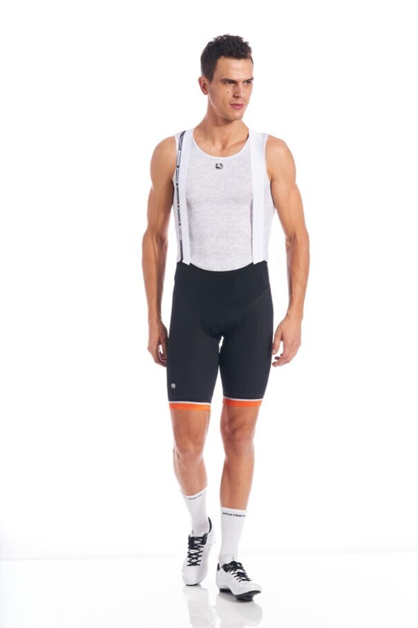 Giordana broek SilverLine Black-Tangerine Orange - maat XXL