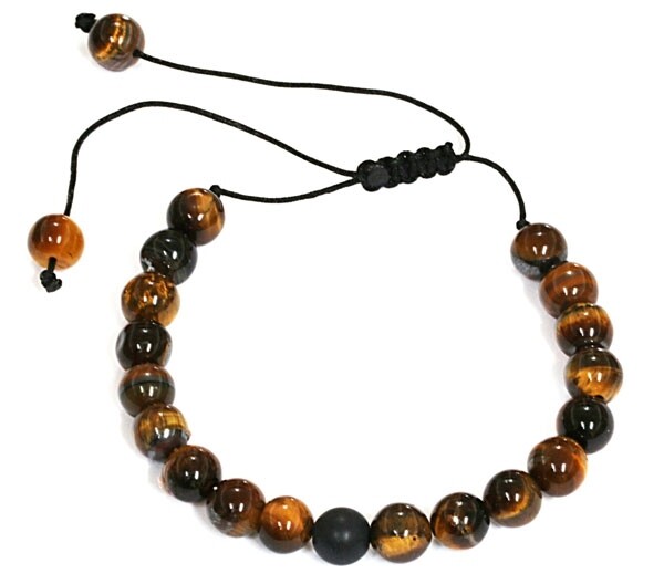 Natuursteen "Tiger eye" Herenarmband