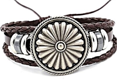 Lederen armband / Bruin