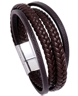 Lederen armband | Bruin