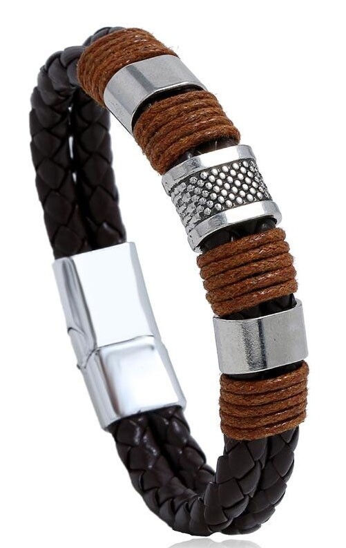 Lederen armband | Bruin