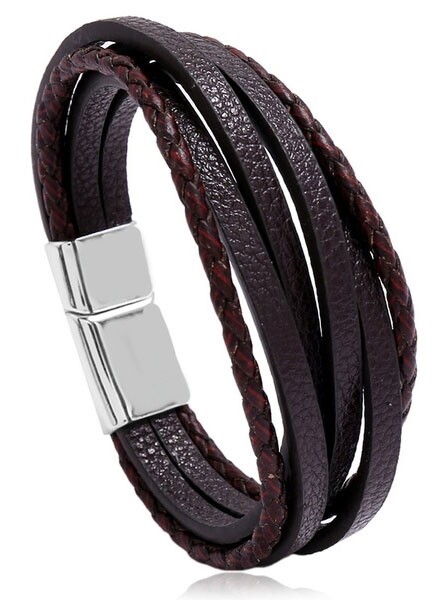 Lederen armband | Bruin