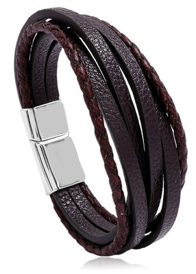 Lederen armband | Bruin
