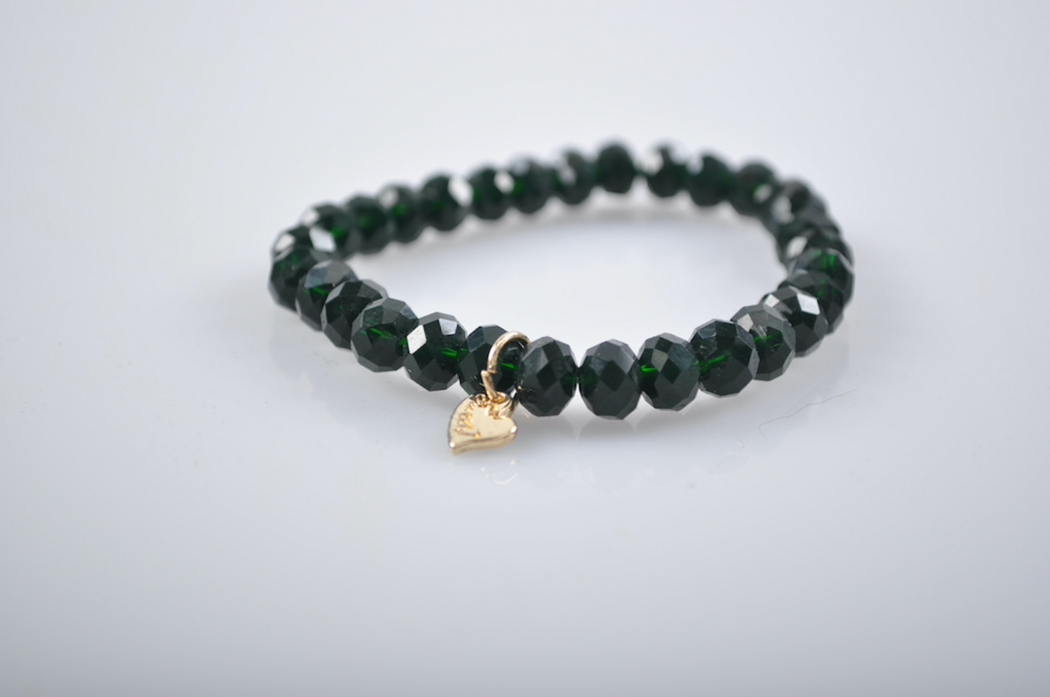 Kralen Armband | Donkergroen