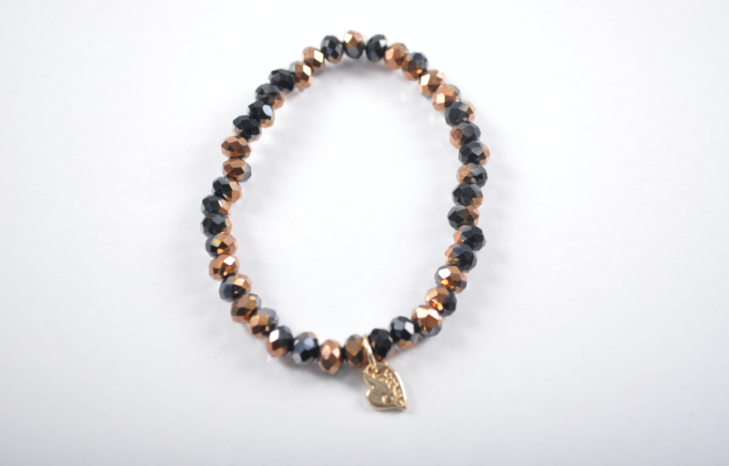 Kralen armband | Zwart-bruin