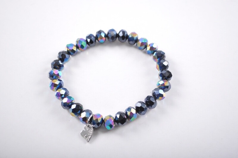 Kralen armband | Zwart-Grijs