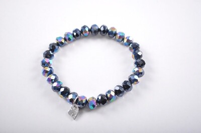 Kralen armband | Zwart-Grijs