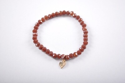 Kralen armband | Bruin