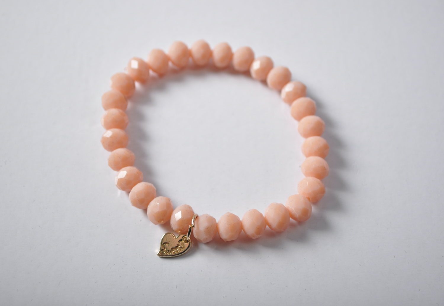 Kralen armband | Zalmroos