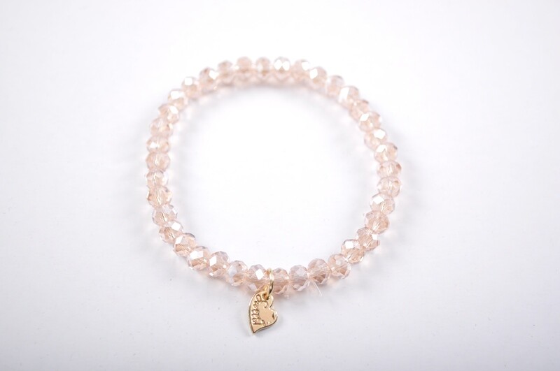 Kralen armband | Beige-Roos