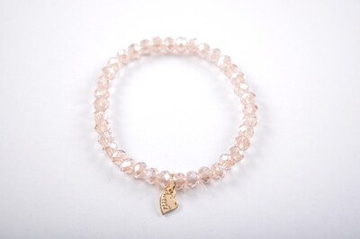 Kralen armband | Beige-Roos