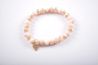 Kralen armband | Beige