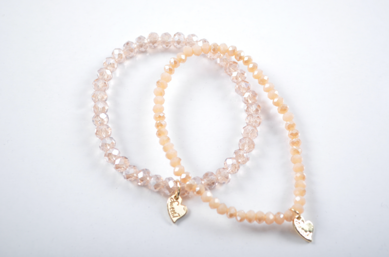 Kralen armband | Beige-Roos