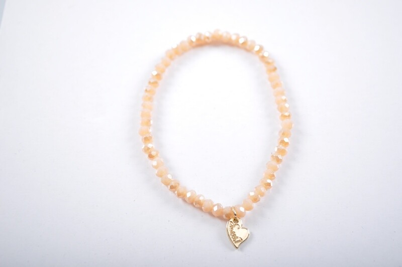 Kralen armband | Beige