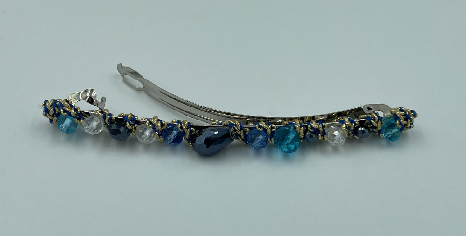 Luxe haarklem | Blauw, Kleur: Blauw