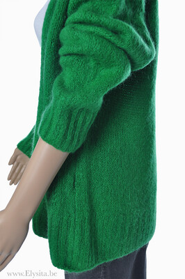 Cardigan met mohair | Groen