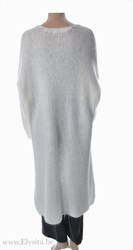 Lange Mohairmix Cardigan | Wit