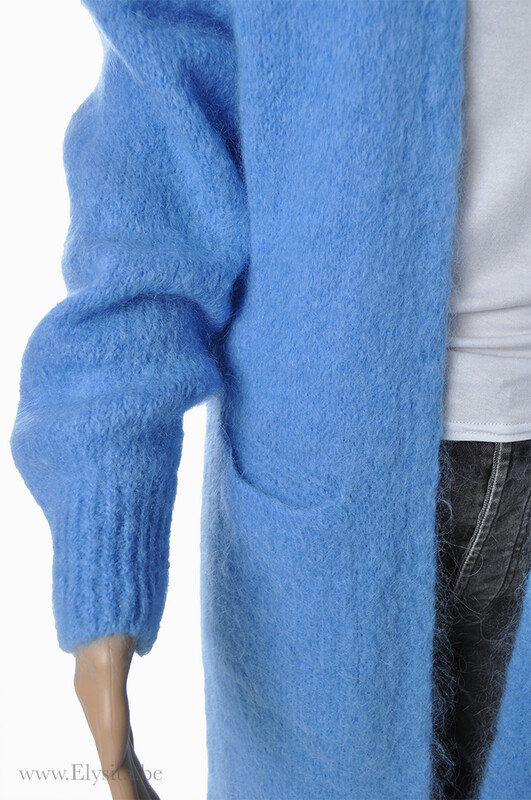 Oversized Mohairmix Cardigan | Blauw