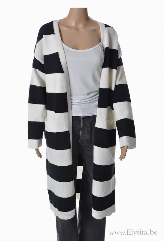 Cardigan | Zwart-Wit