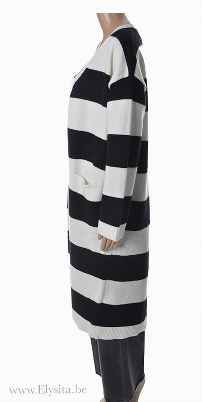Cardigan | Zwart-Wit