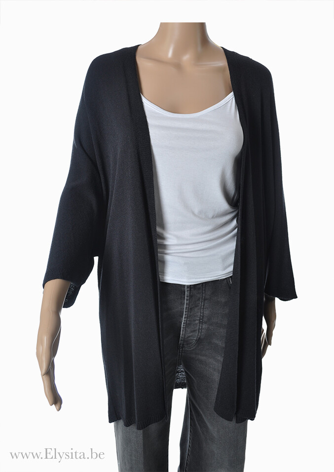 Cardigan vleermuismouwen | Zwart