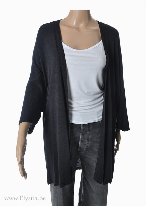 Cardigan vleermuismouwen | Zwart