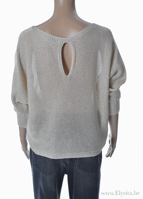 Trui met rugdetail | Beige